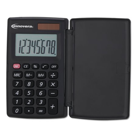 INNOVERA Pocket Calculator 15921 with Hard Shell Flip Cover, 8-Digit, LCD IVR15921